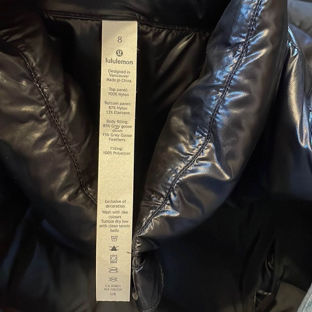 Lululemon Navigation Stretch Down Jacket Black 8 - Picture 8 of 11